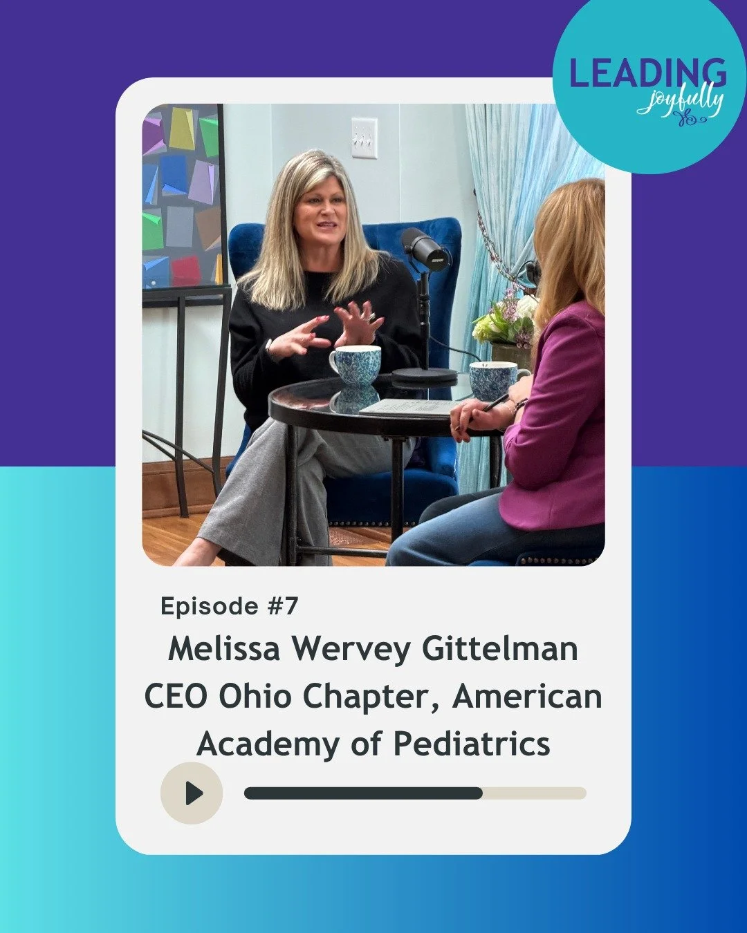 In Thursday's upcoming episode of Leading Joyfully, we are reminded that learning when and when not to adhere to boundaries is paramount. 

Melissa Wervey Gittelman, CEO Ohio Chapter, American Academy of Pediatrics, has a self-proclaimed &ldquo;Type 