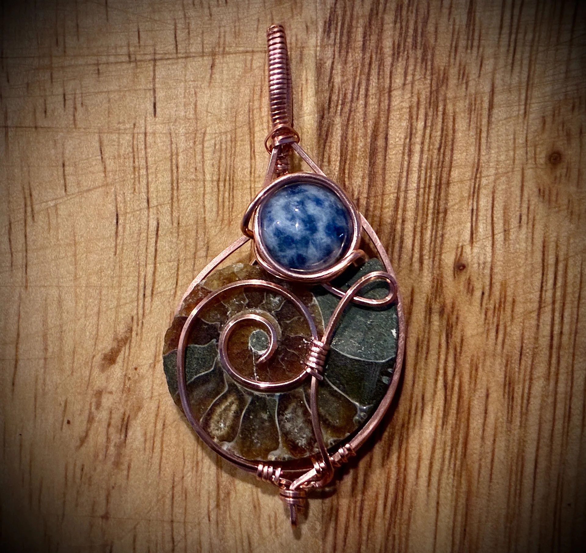 Madagascar ammonite, sodalite accent stone 1.jpg