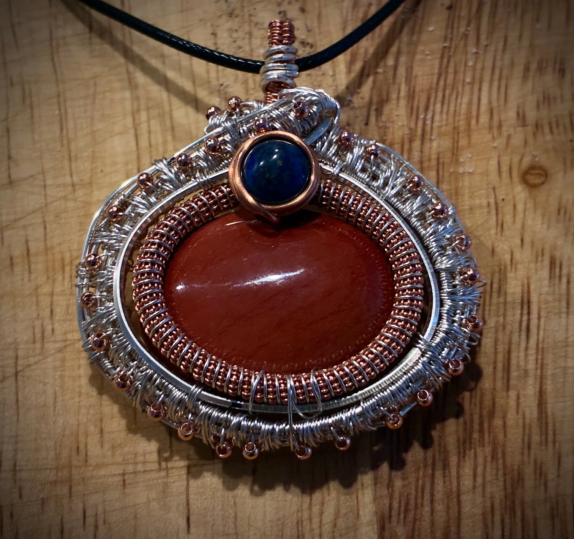 Sunstone, sodalite, copper, silver-filled wire, copper beads 1.jpg