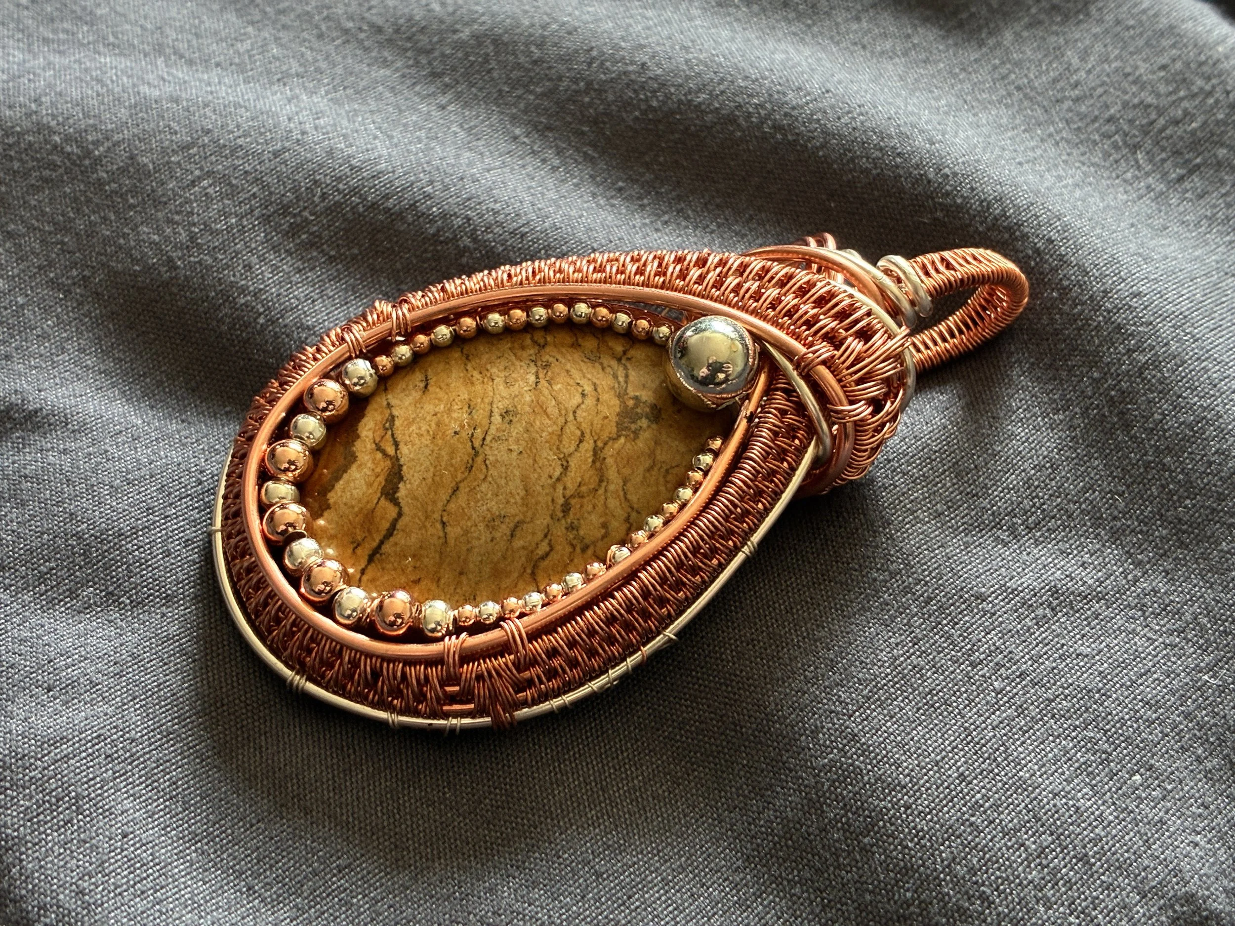 Picture jasper, copper with beads 1.jpg