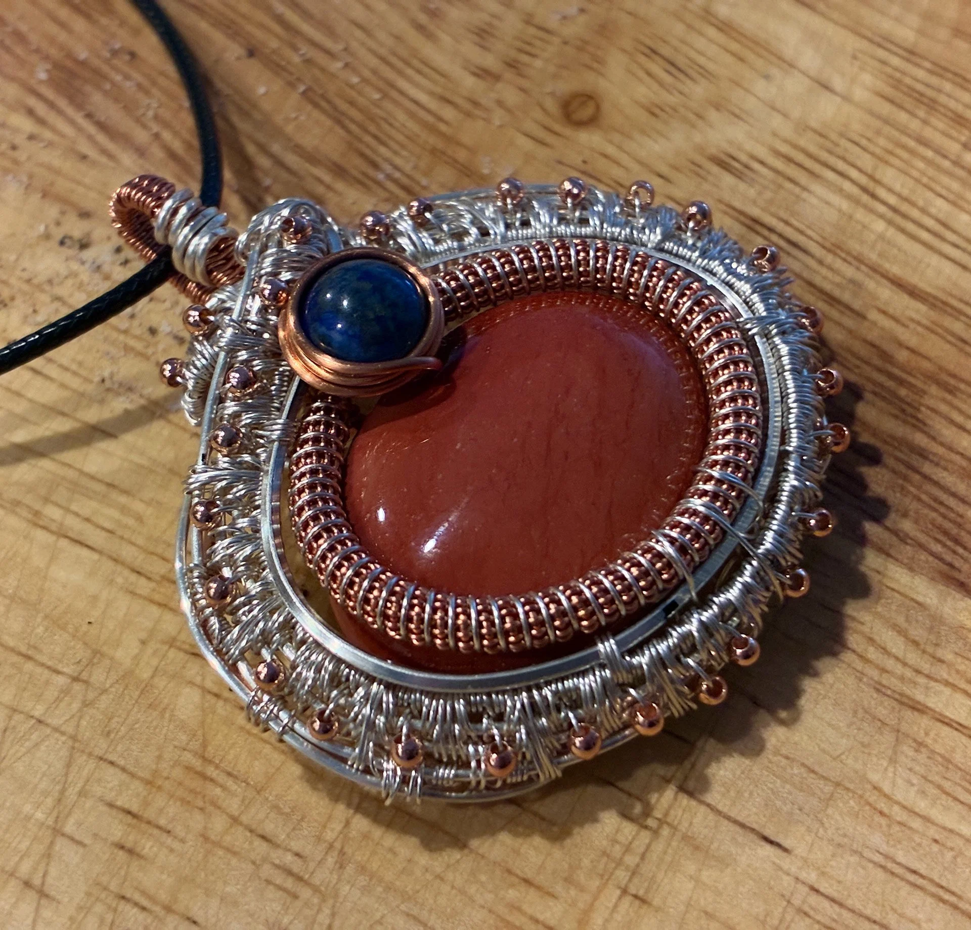 Sunstone, sodalite, copper, silver-filled wire, copper beads 2.jpg