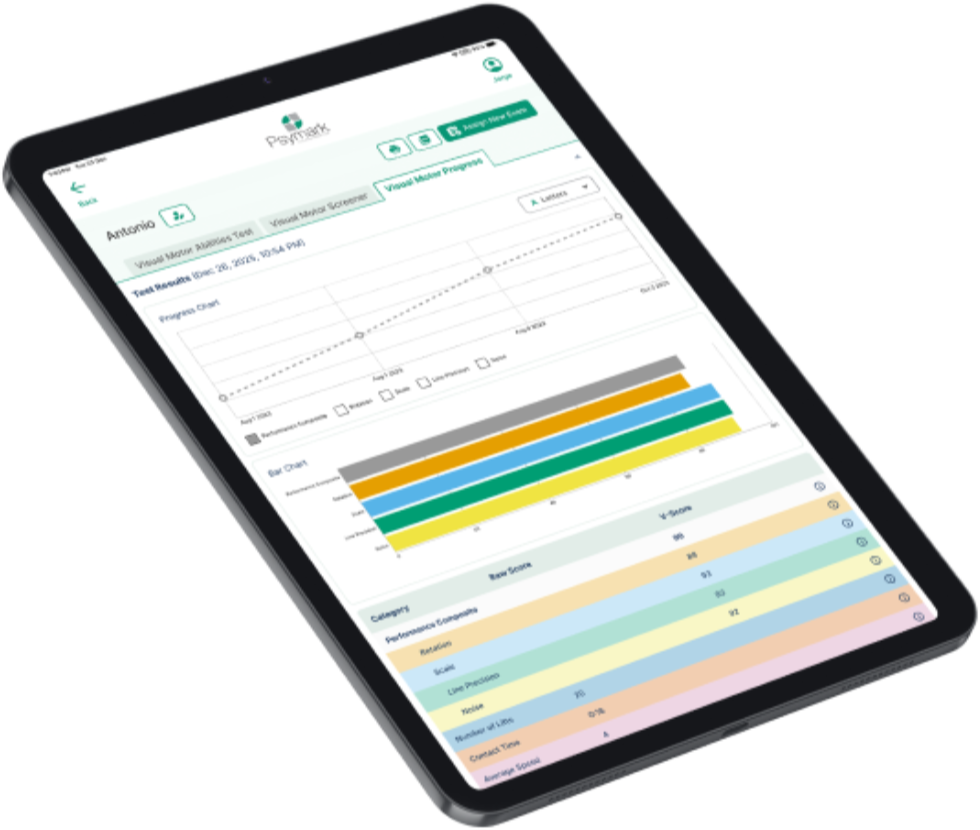 Psymark Visual Motor Progress Monitoring (VMP) 1 Year License