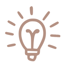 Illustration of a light bulb with rays surrounding it.
