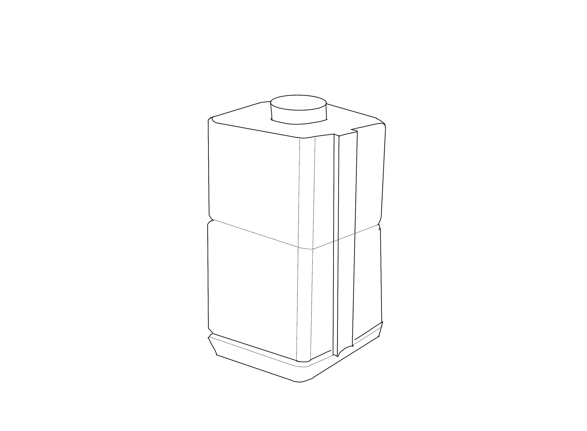 Modular bottle w/ cleaning solution