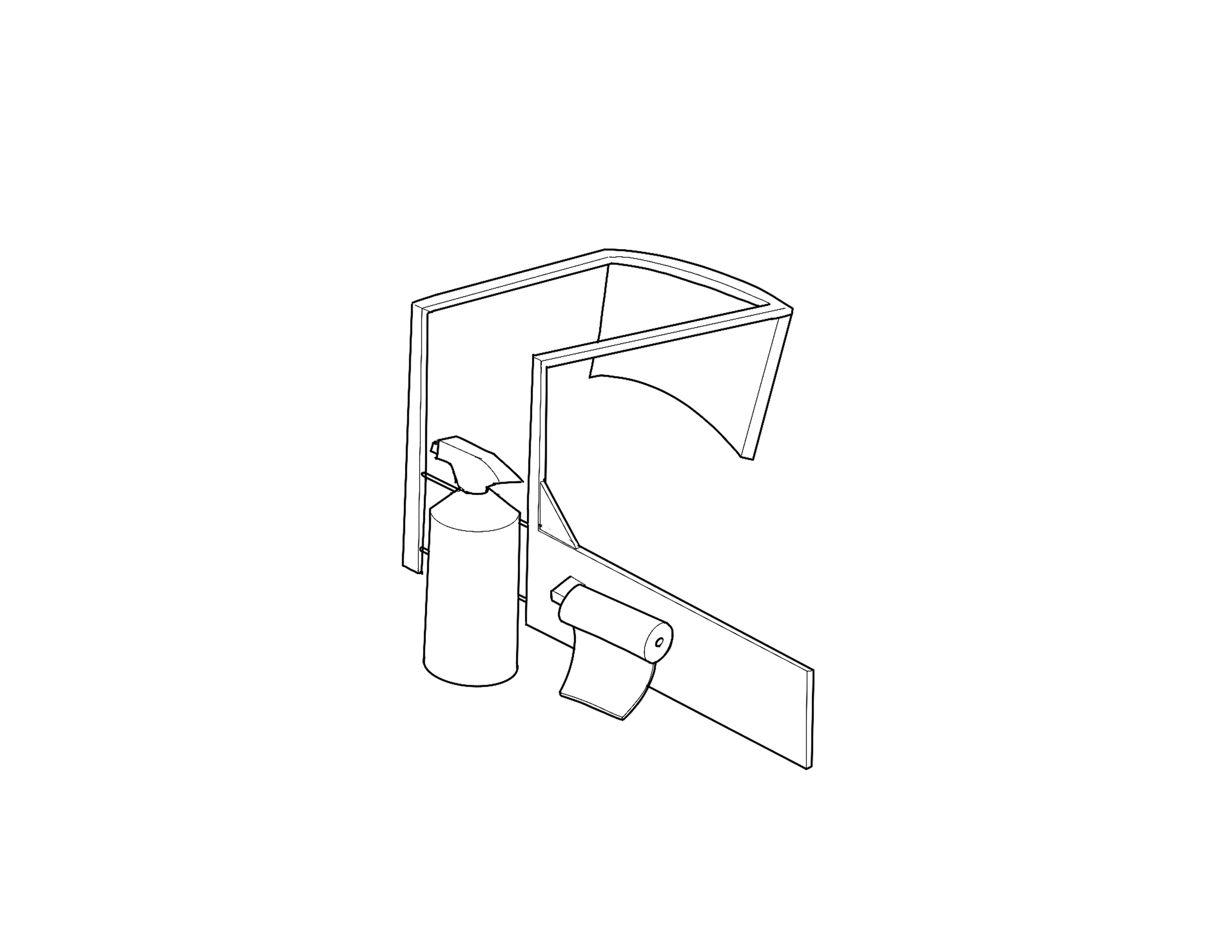 Temporary cleaning station attached to cupholders on machines with high demand