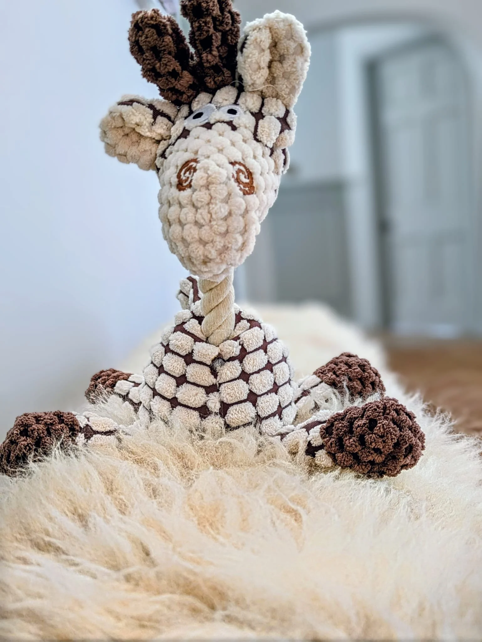 plush cow dog toy