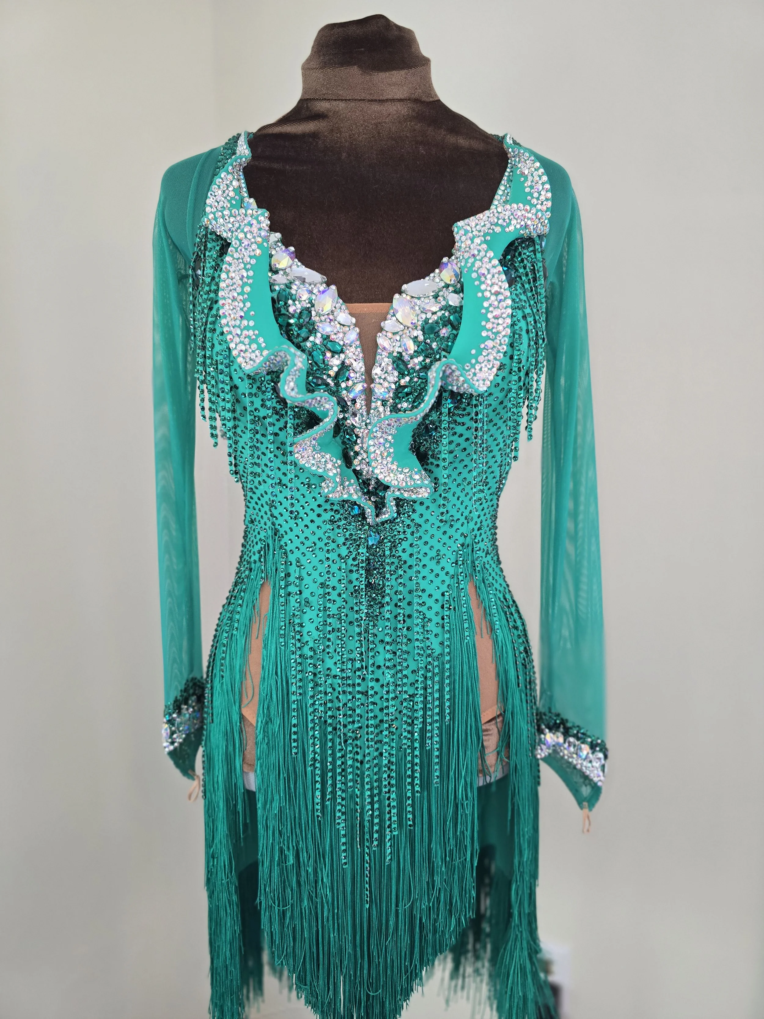 Green Jewel Latin Dress