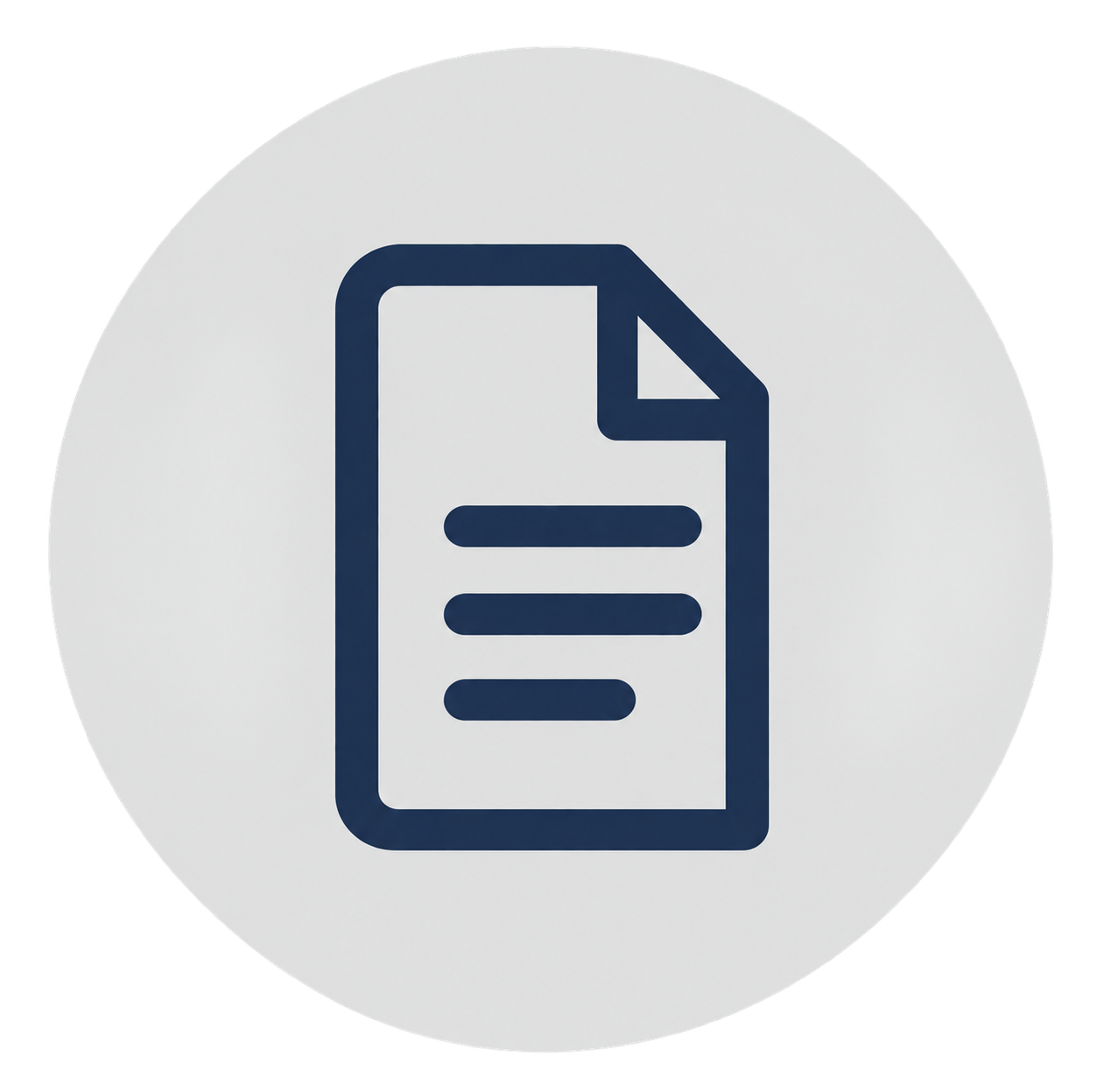 Icon of a document or form with lines of text.