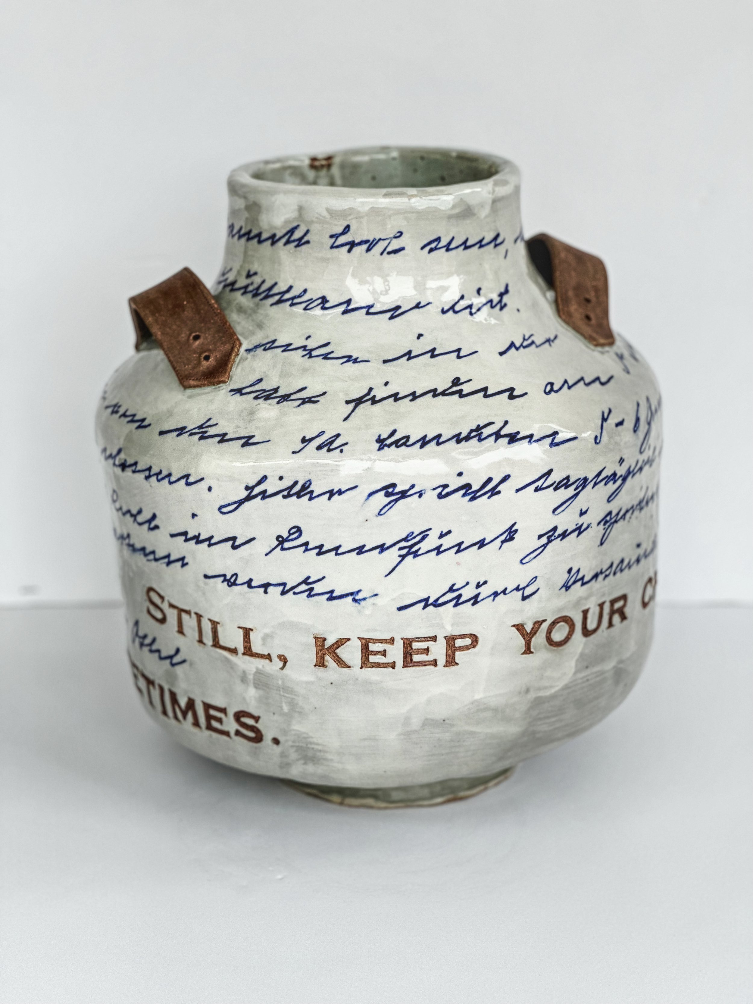 Dear Guste, 2022, 15 in. x 11 in. x 11 in.
I wanted a permanent record of a letter from my grandmother’s brother written in 1933 during Hitler's rise to power. It’s a mix of informal chitchat along with the serious reality that comrades are being sho