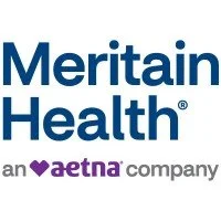 Meritain Health logo with text and Aetna logo, indicating a partnership or corporate relationship.