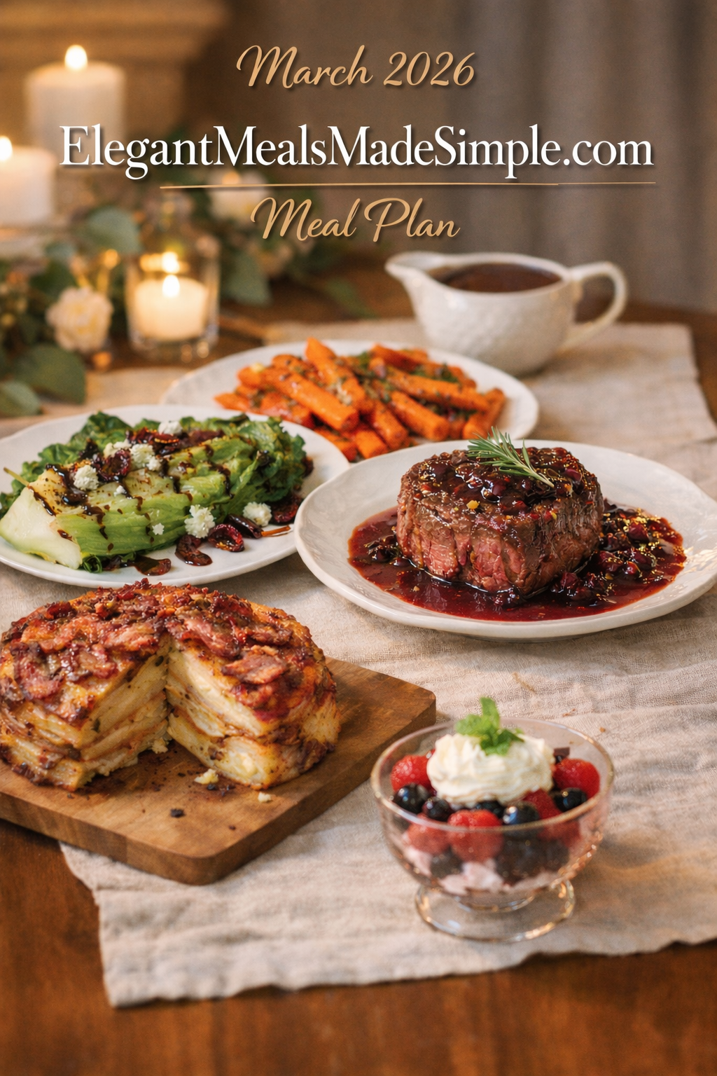 March 2026 Elegant Meals Made Simple – Gourmet Meal Plan