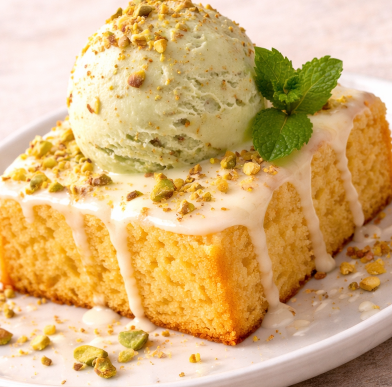 A Sophisticated Finish – Lemon Pound Cake &amp; Pistachio Ice Cream