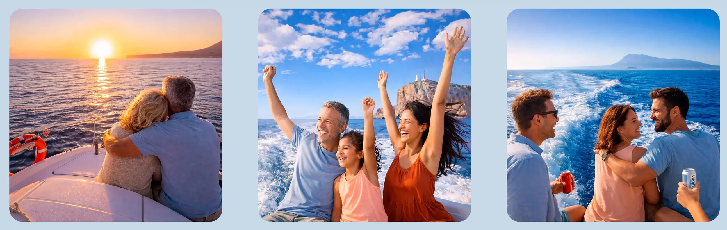 Familia y amigos alquiler de barco con capitán en Denia