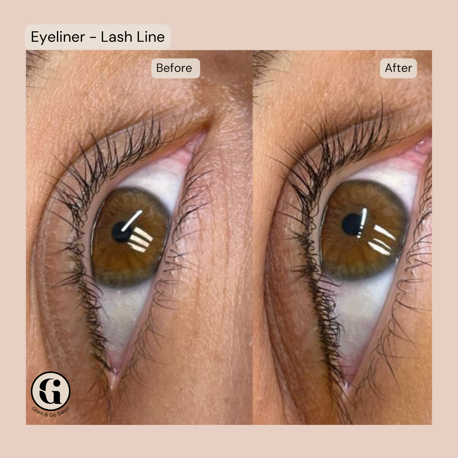 Semi Permanent Makeup Eyeliner treatment at Glam & Go Salon JVC Dubai