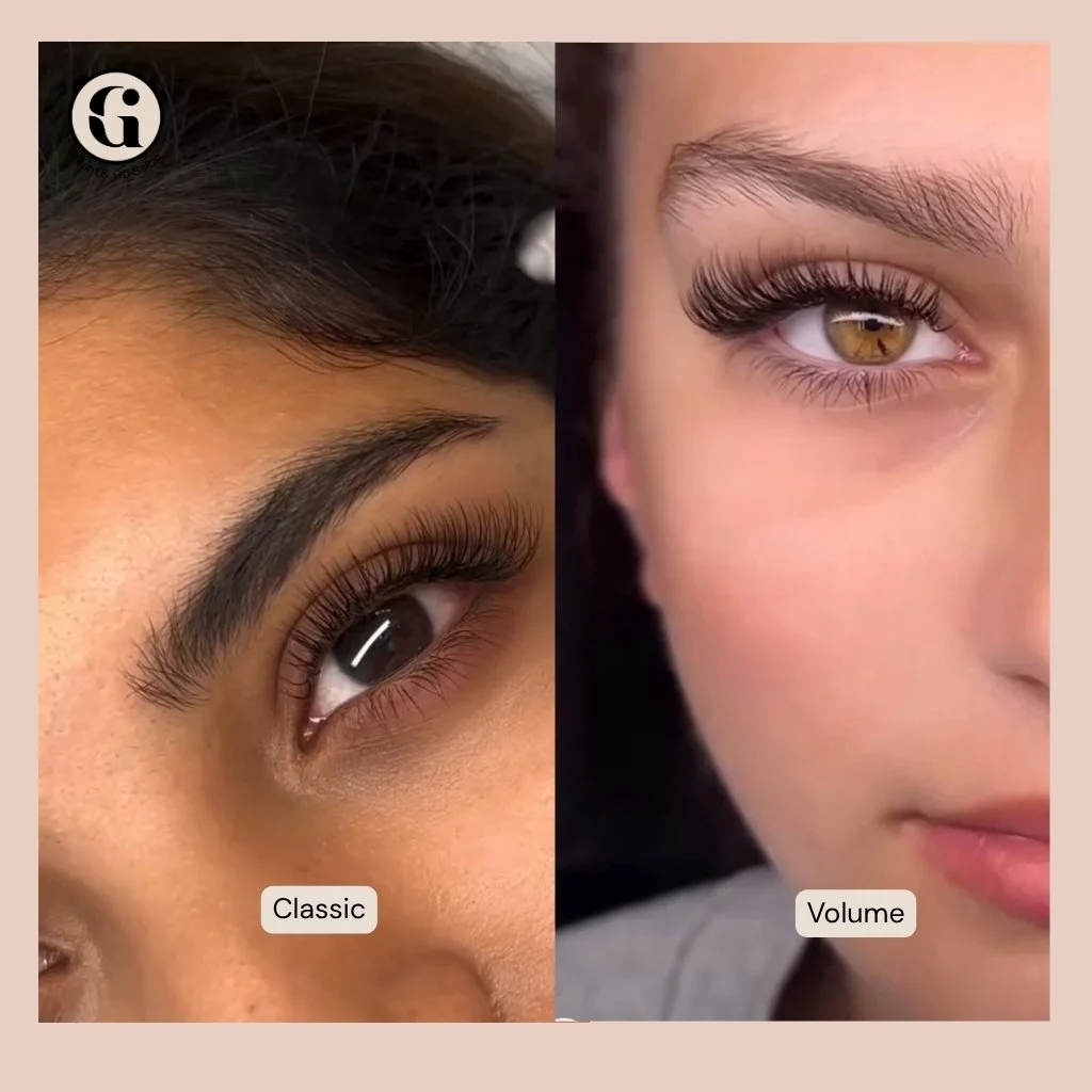 Classic and Volume Lash Extensions at Glam & Go Salon JVC Dubai