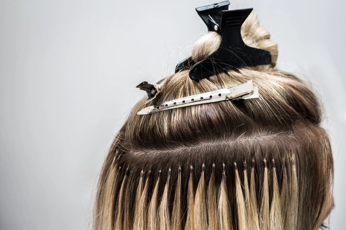 Hair extensions for natural length and volume at Glam & Go Salon in JVC Dubai