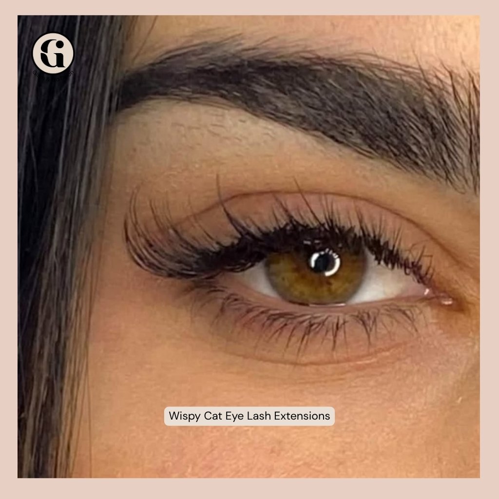 Wispy Cat Eye Lash Extensions at Glam & Go Salon JVC Dubai