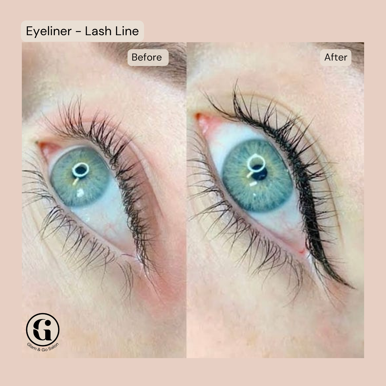 Semi Permanent Makeup eyeliner treatment at Glam & Go Salon JVC Dubai