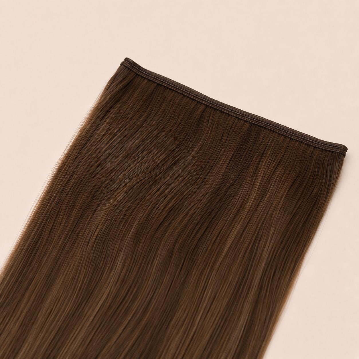 Premium volume weft hair extensions in medium brunette human hair for maximum fullness and density at Glam & Go Salon Dubai.
