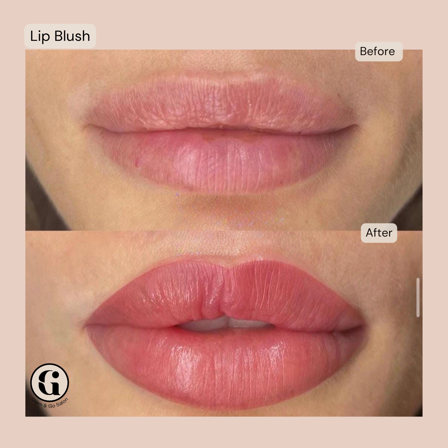 Semi Permanent Makeup Lip Blush treatment at Glam & Go Salon JVC Dubai