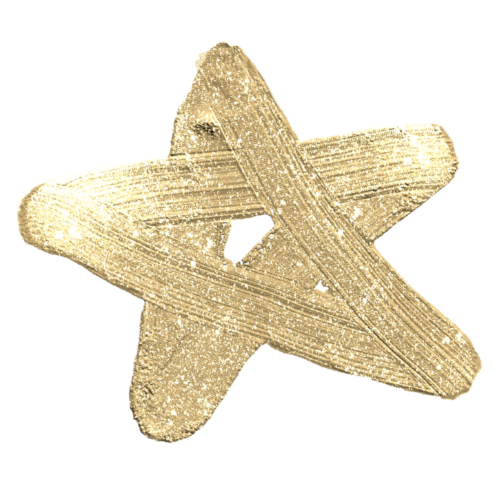 Decorative gold star detail at Glam & Go Salon in JVC Dubai.
