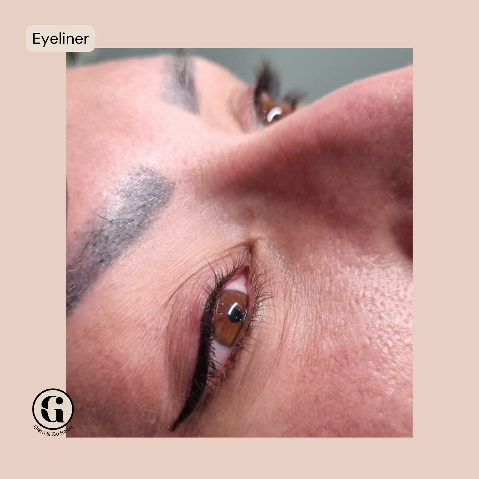 Semi Permanent Makeup Eyeliner treatment at Glam & Go Salon JVC Dubai