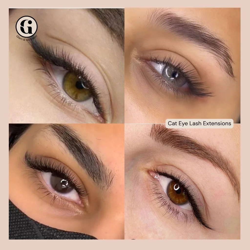 Cat Eye Lash Extensions at Glam & Go Salon JVC Dubai