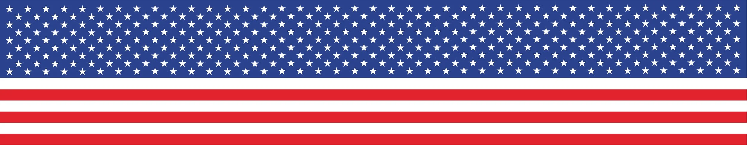 An American flag with stars on a blue field at the top and red and white stripes below.