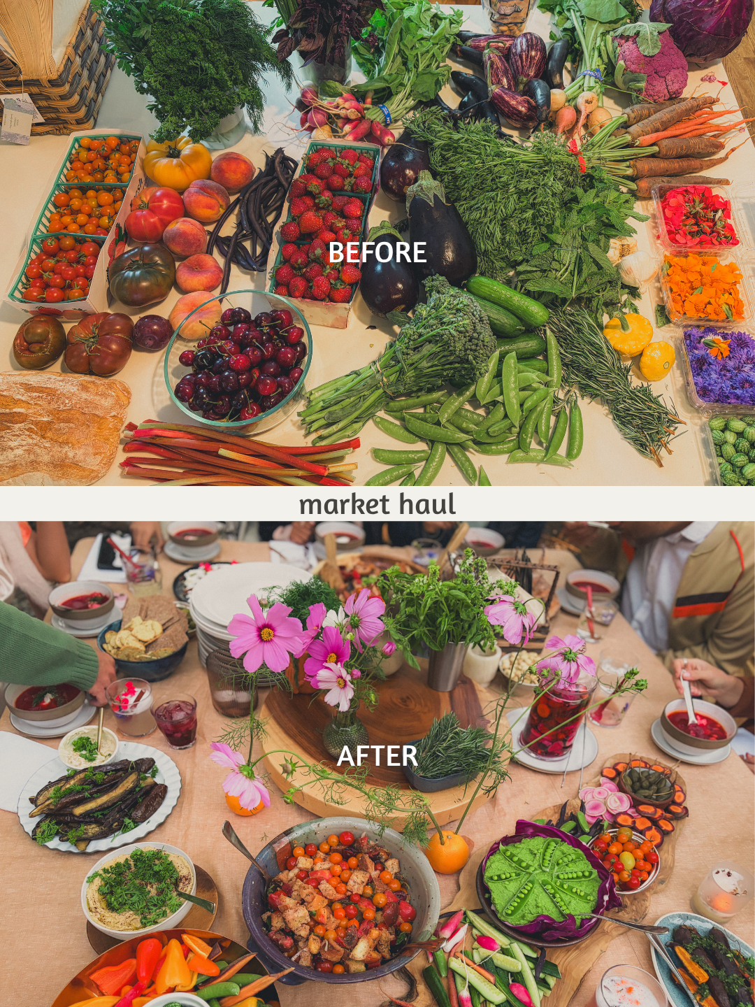 Lucky for us in Southern California the farmer's market is quite the rainbow.
