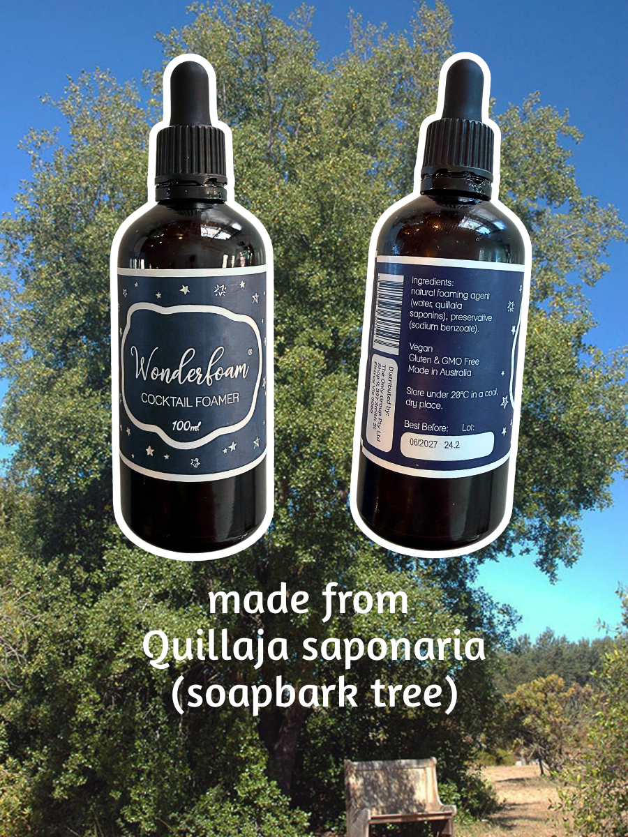 Wonderfoam is made from tree bark. The Quillaja saponaria aka soapbark tree is native to Chile and has been used for thousands of years for natural cleaning and medicinal properties. 