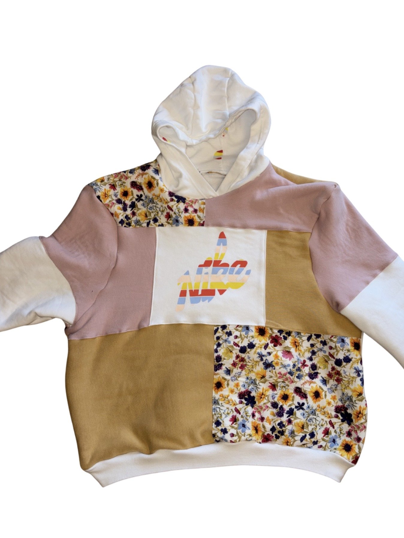 Patchwork Floral Upcycled Hoodie