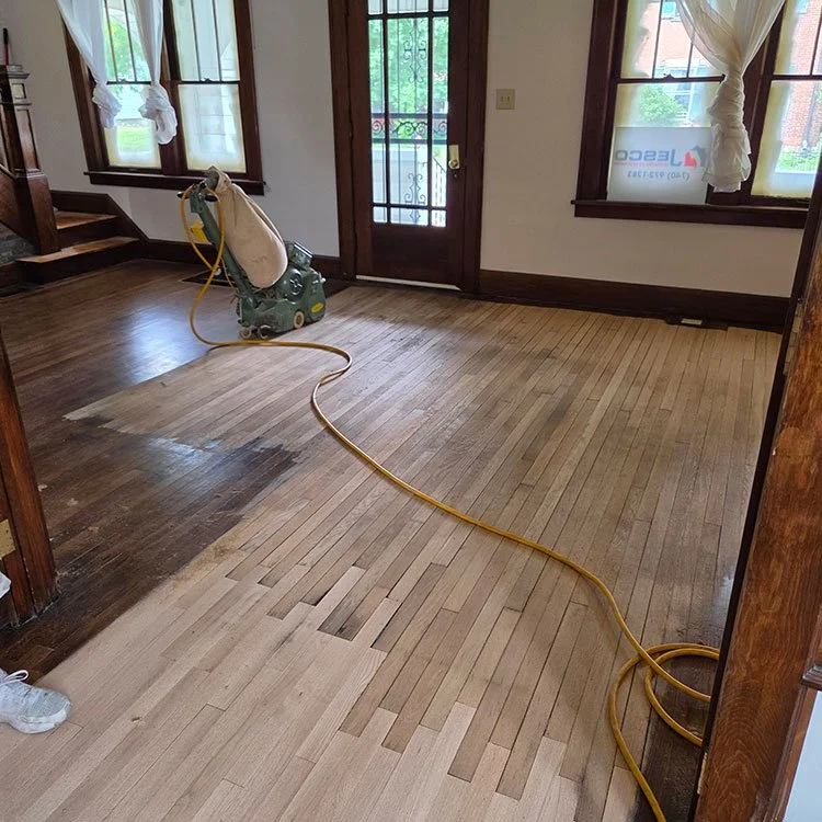 During: Floor Refinishing