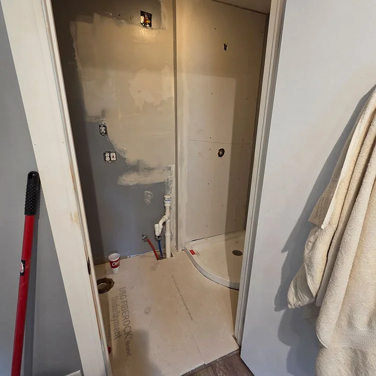 During: Downstairs Bath Rebuild
