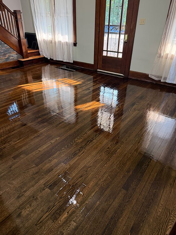 During: Floor Stain