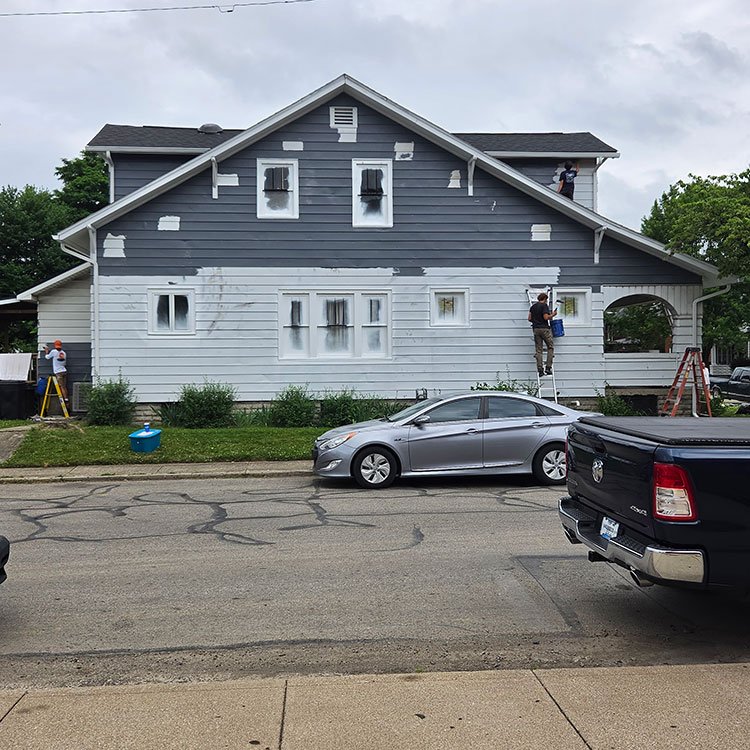 During: Exterior Paint