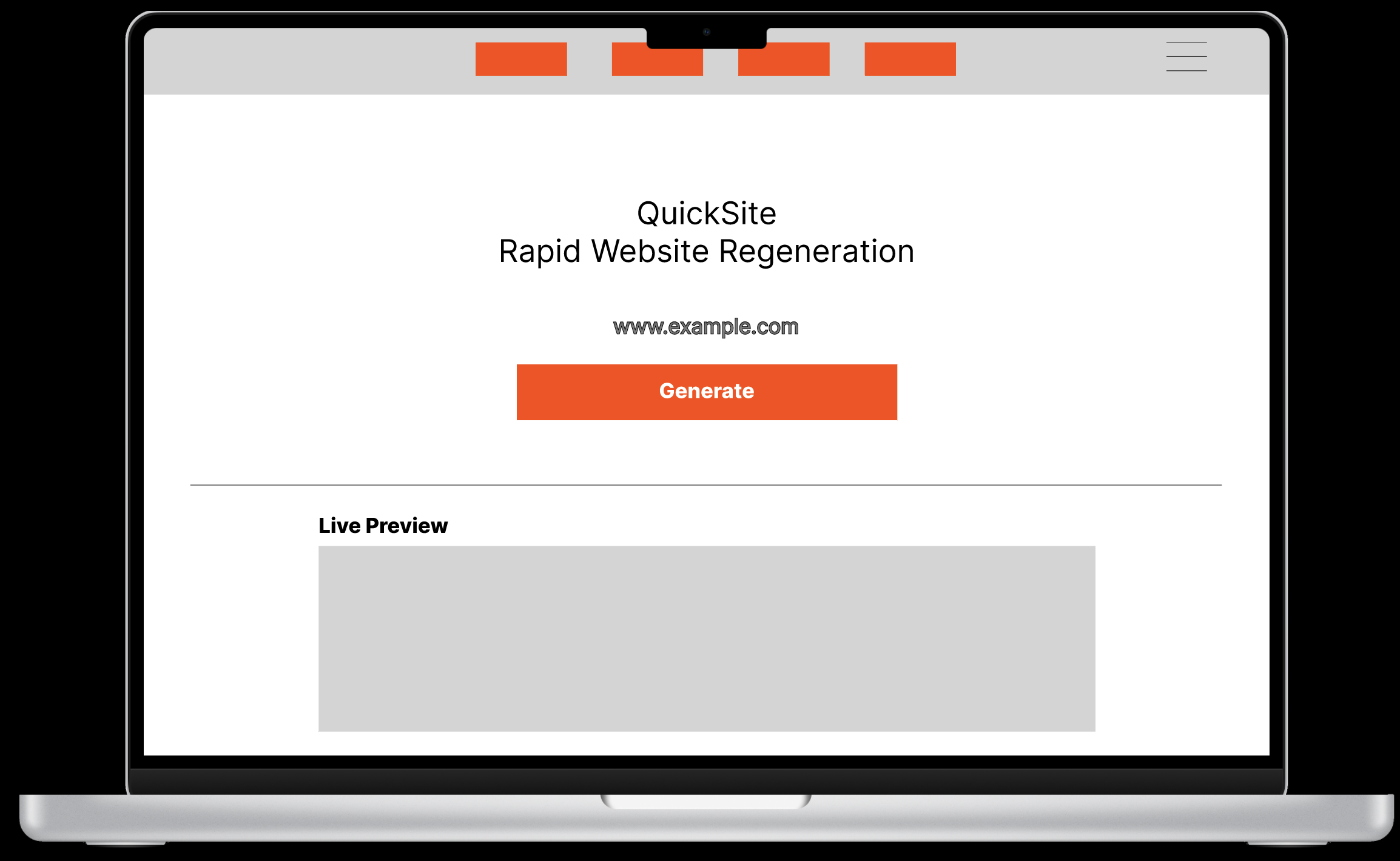 V.1 QuickSite Wireframe