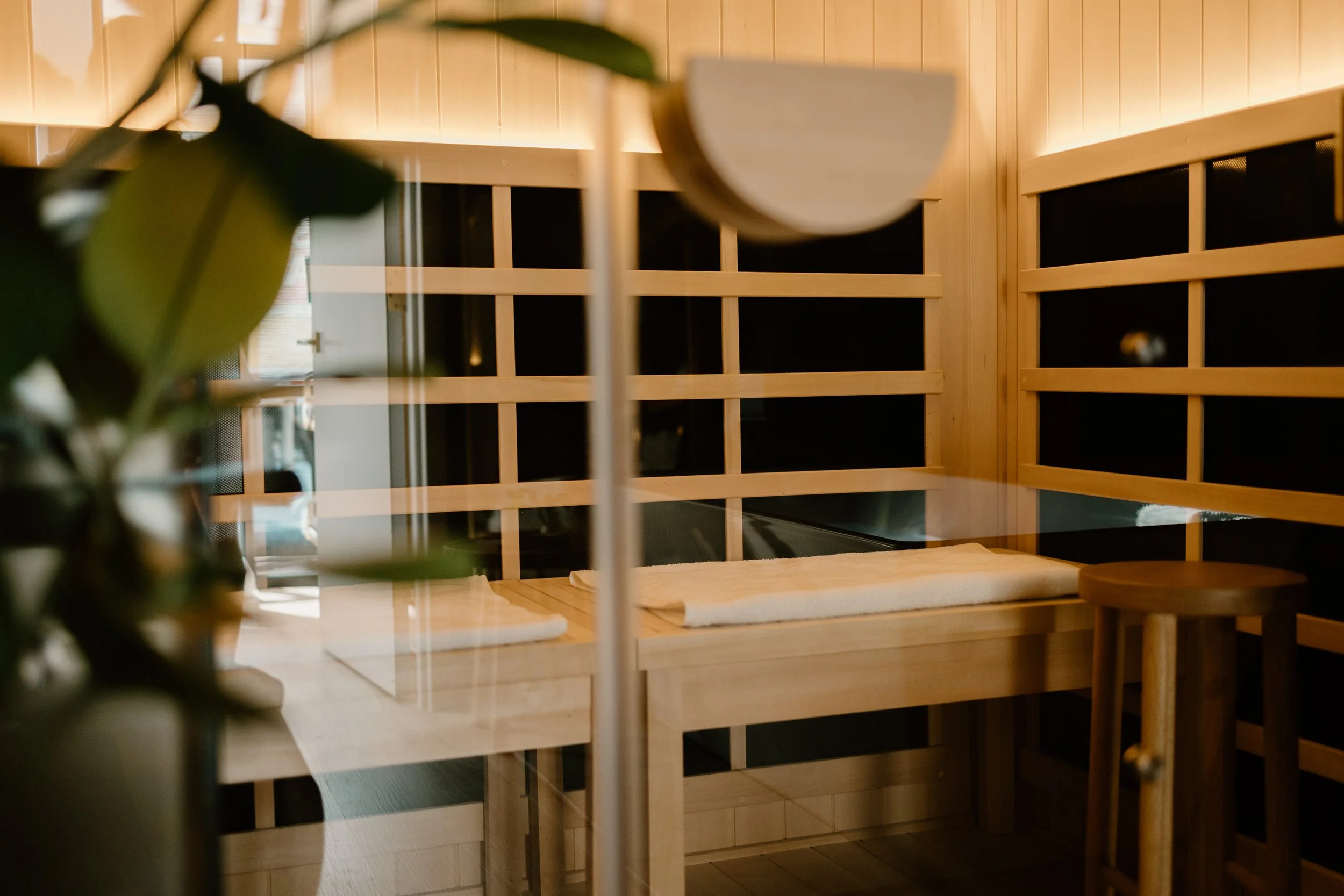 Cedar sauna at SaunaFit Wellness in Midlothian, VA