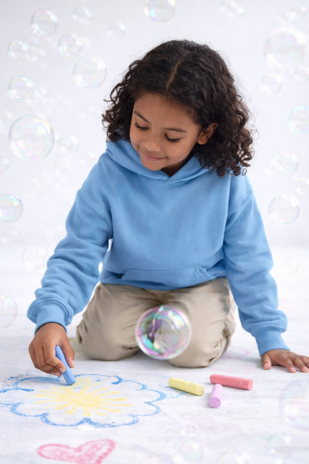 HOODIE RENAISSANCE JR. UNCONTROLLED BLEU PÂLE