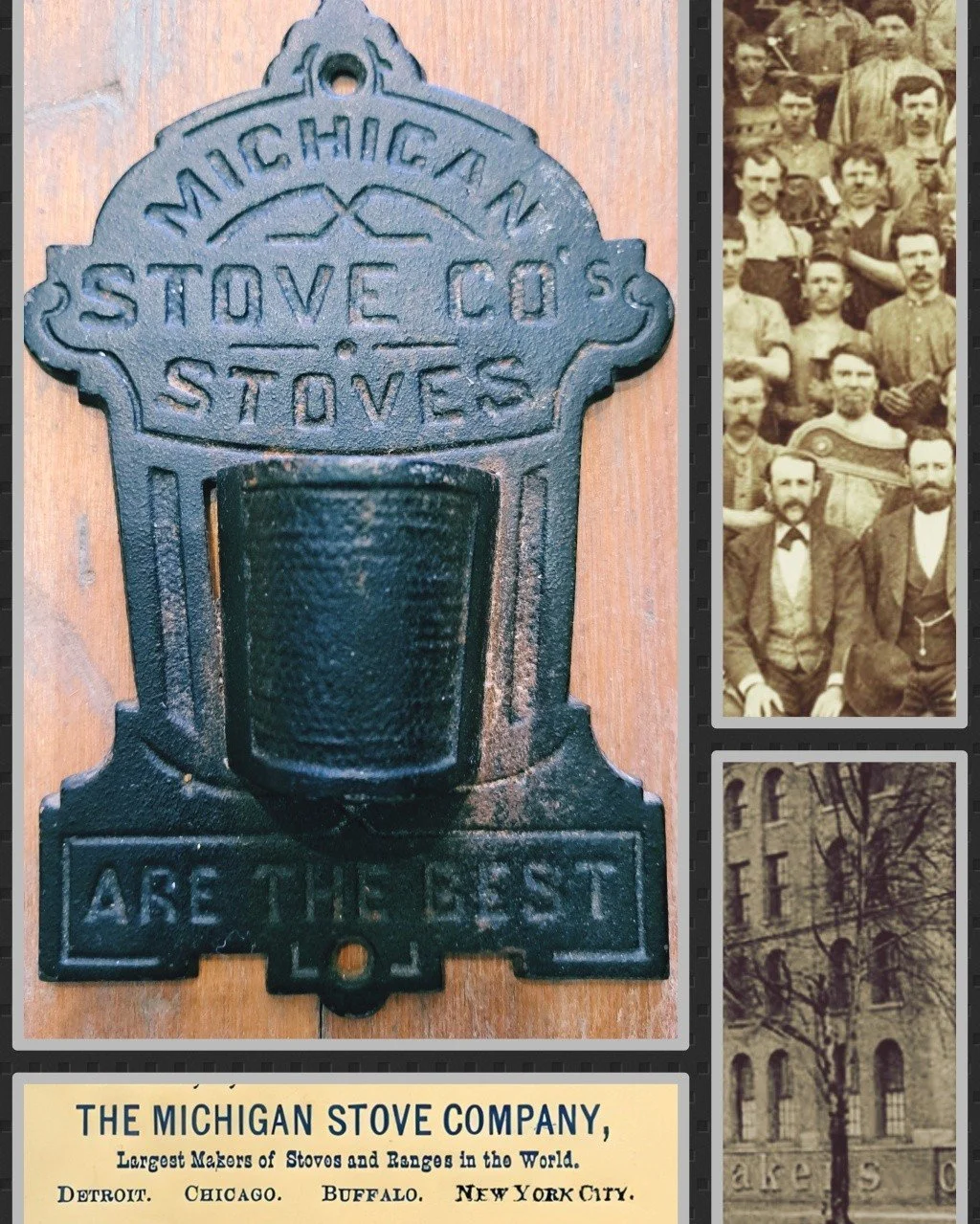 We love finding pieces that showcase our local history! Founded in 1871, the Michigan Stove Company put Detroit on the map as "Stove Capital of the World". Check out this cast iron match holder that has just come in.

Simply Rescued, 634 Br