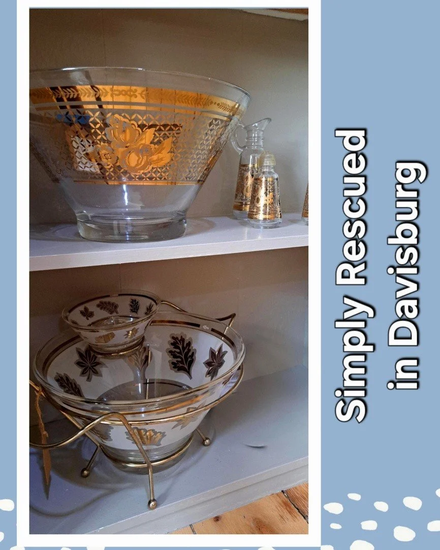 Simply Rescued, 634 Broadway, Davisburg open Thurs-Sun 11-5.

Your next gathering calls for MCM  and we have a great selection of accent pieces - salad sets, glassware and more.