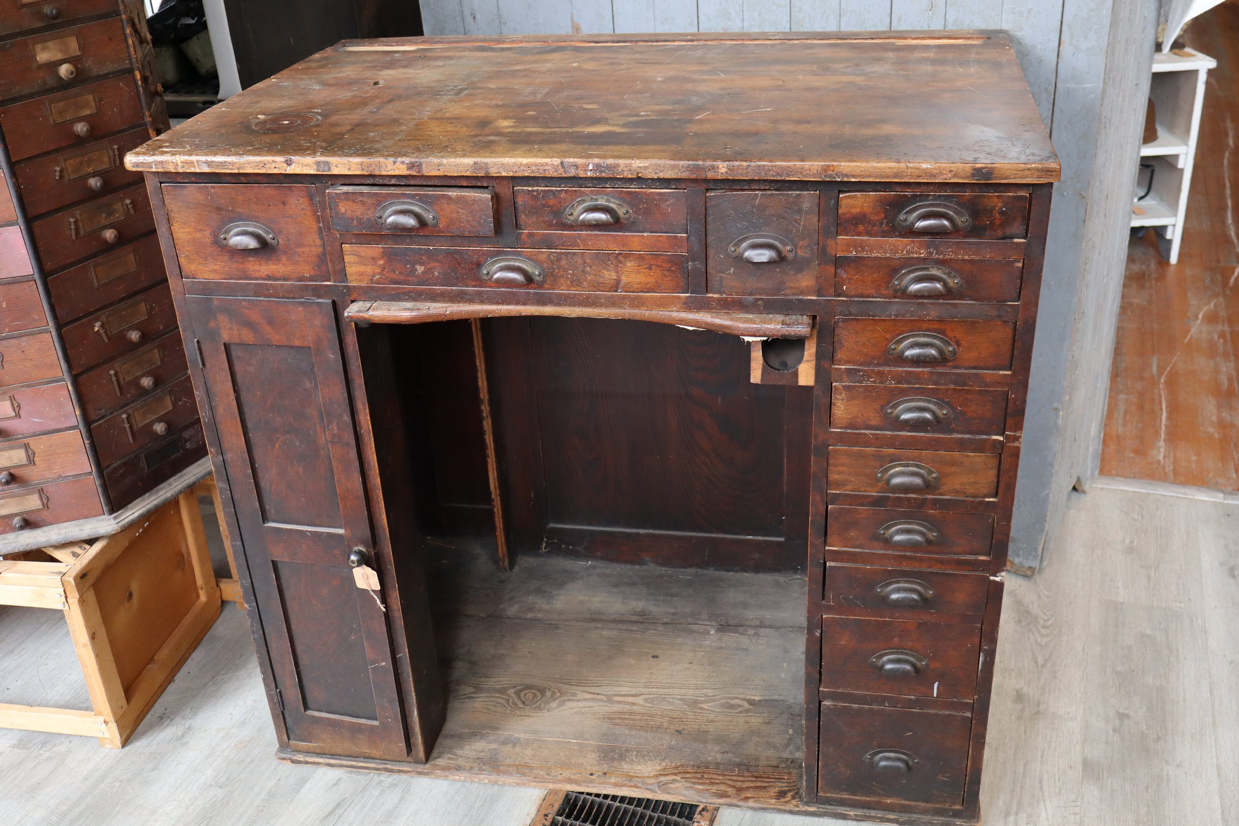 Antique Watchmaker's Craft Cabinet
