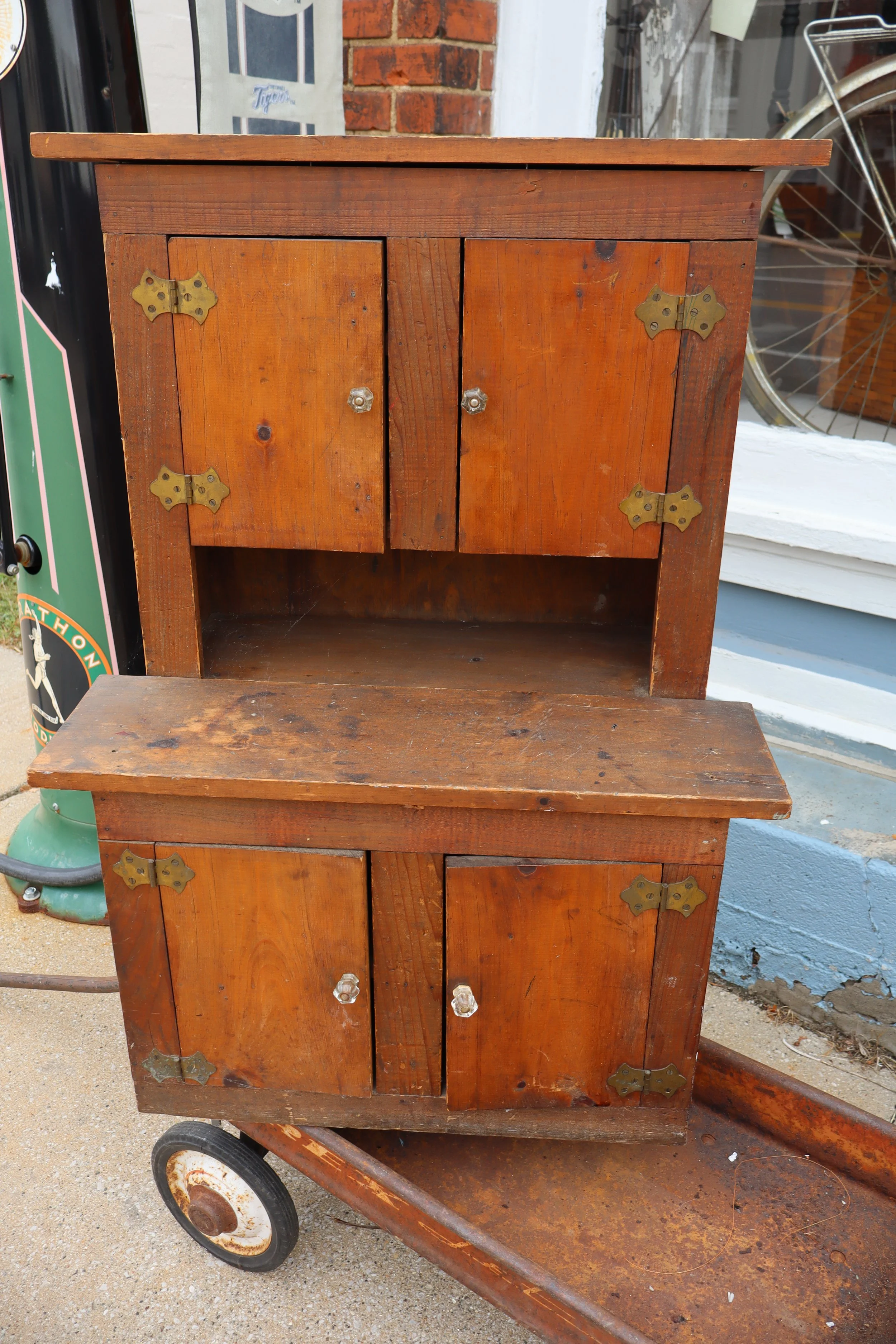 Vintage Child's Step Back Cabinet