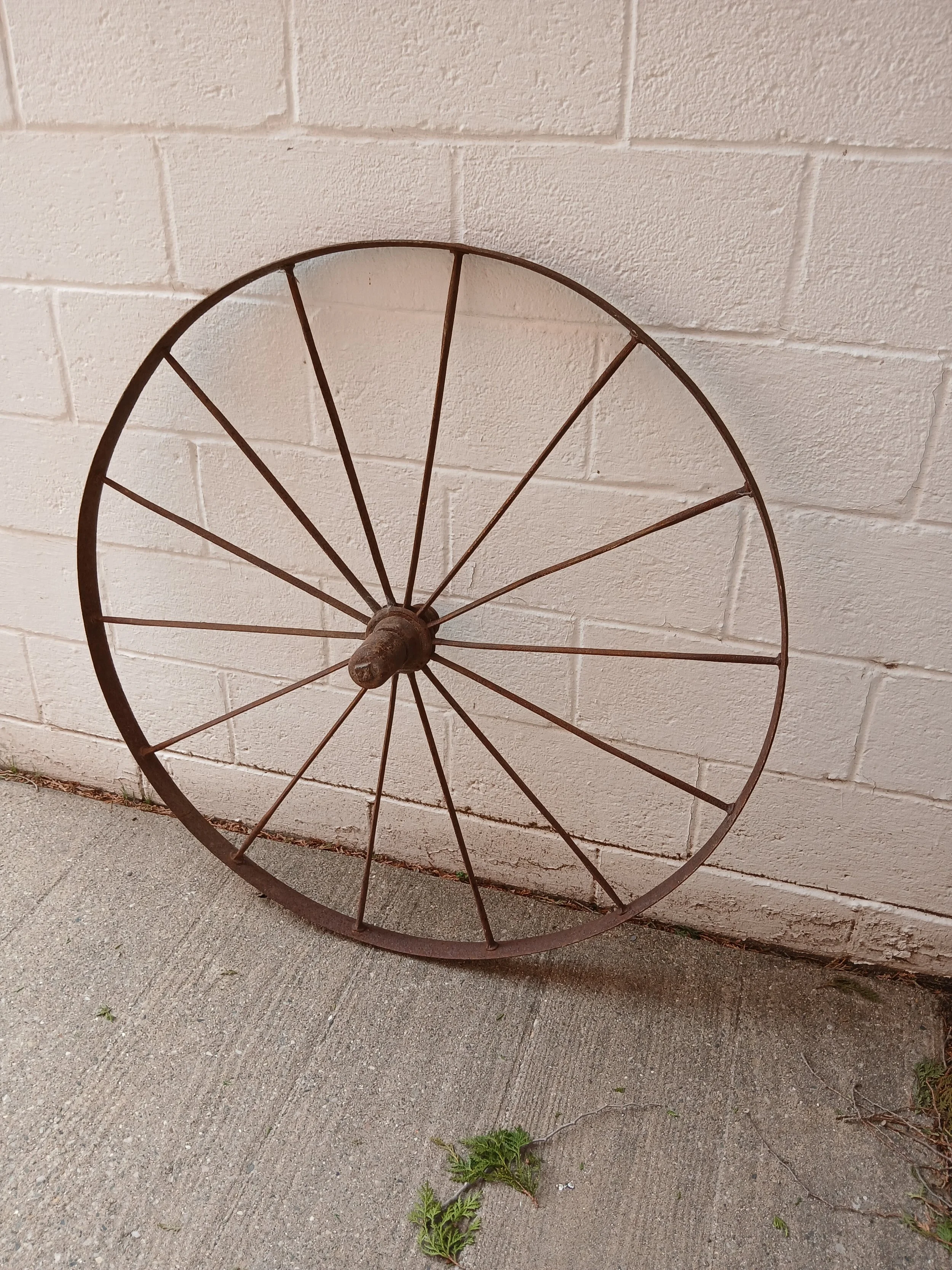 Authentic Antique Metal Wagon Wheel