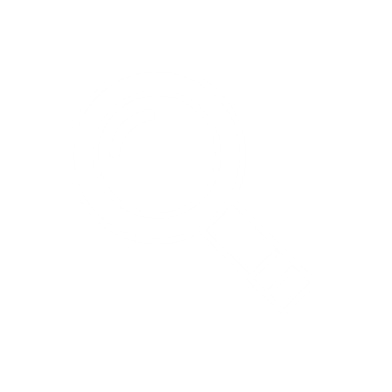 Magnifying glass icon with a black background.
