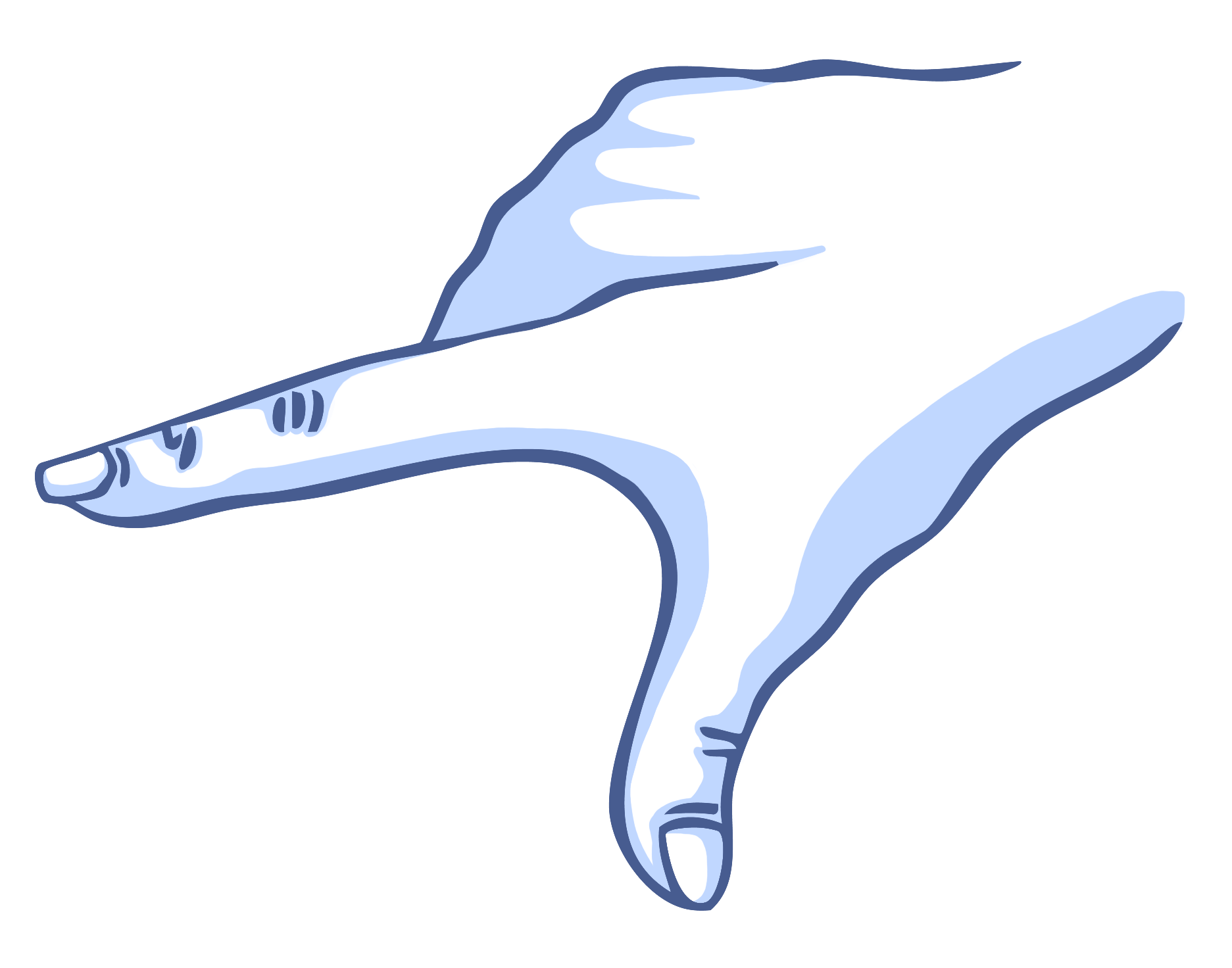 Illustration of a hand pointing with the index finger.