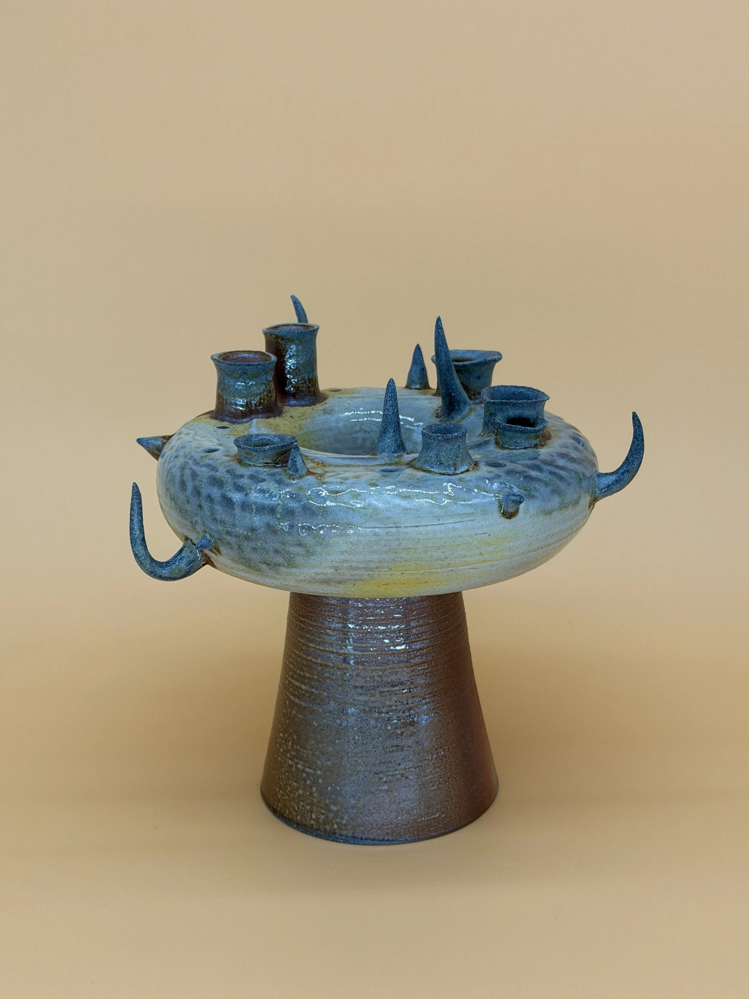 landscape tulipiere
may 2026

wood fired stoneware and porcelain. features two water chambers for floral display.
