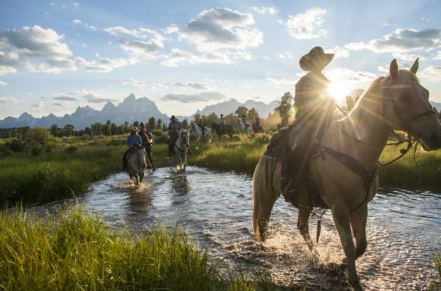 United States dude ranch family horses montana utah whyoming