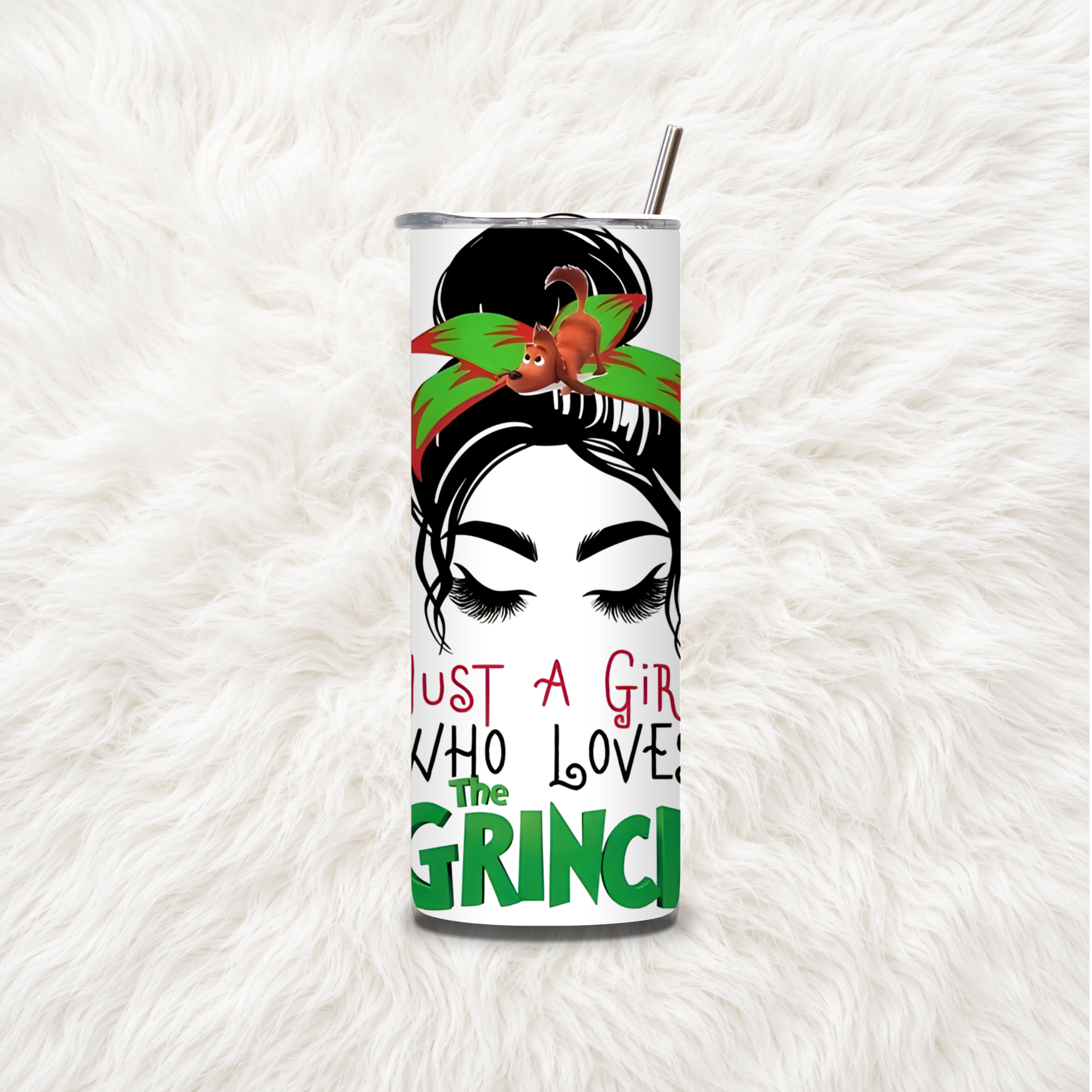 20 oz Tumbler – Just a Girl Who Loves the Grinch