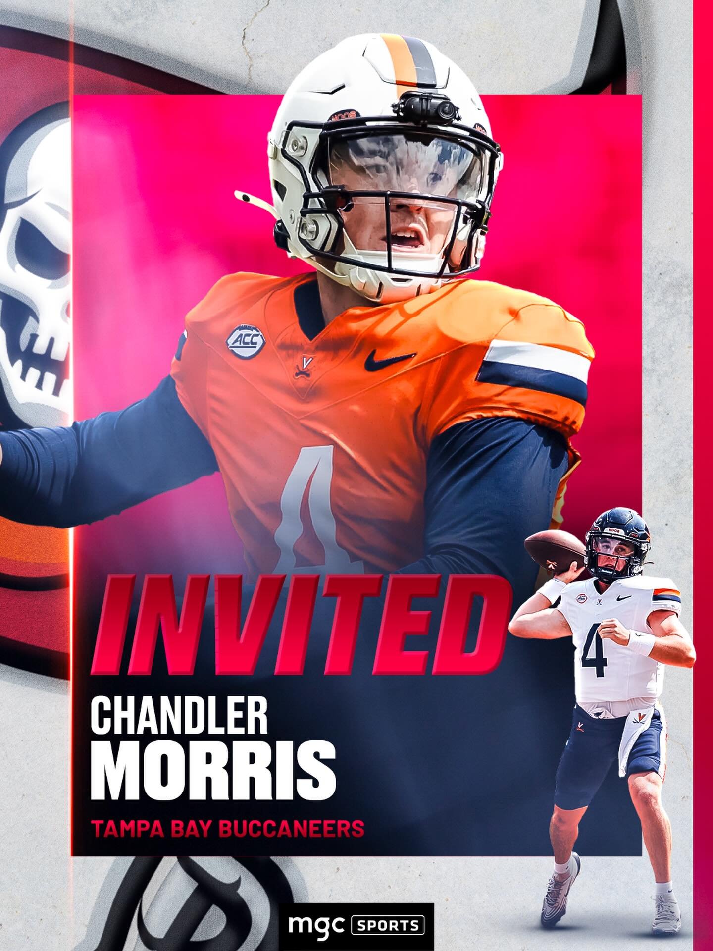 Congratulations, Chandler! 

Morris receives a Rookie Mini Camp invite from the Tampa Bay Buccaneers.