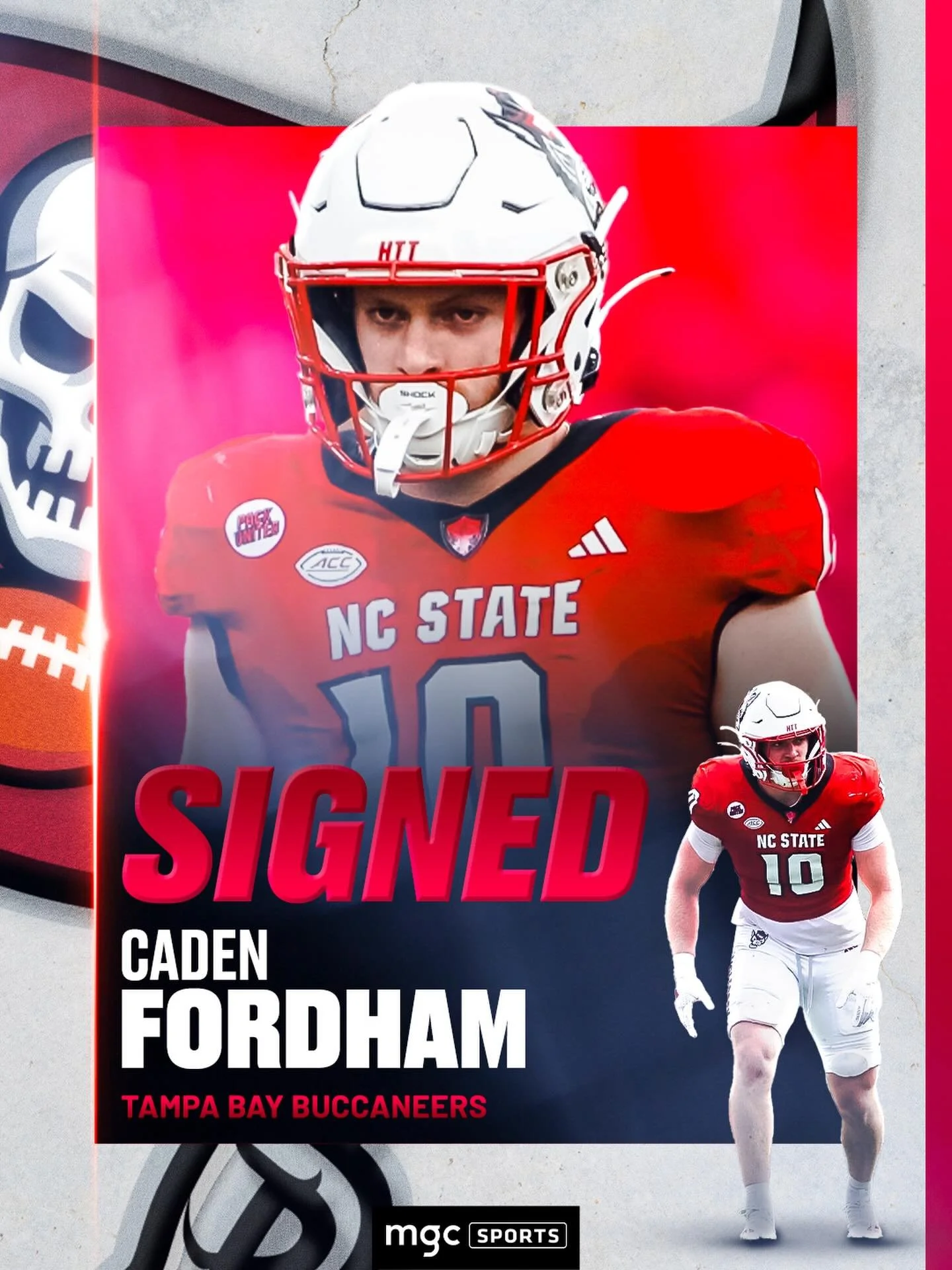 Congratulations, Caden! 

Fordham signs a UDFA Contract with the Tampa Bay Buccaneers.